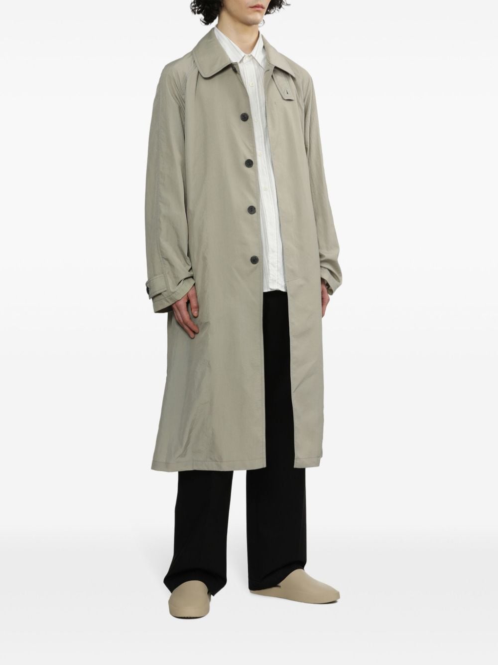 Shop Mfpen Raglan-sleeves Button-up Coat In Neutrals