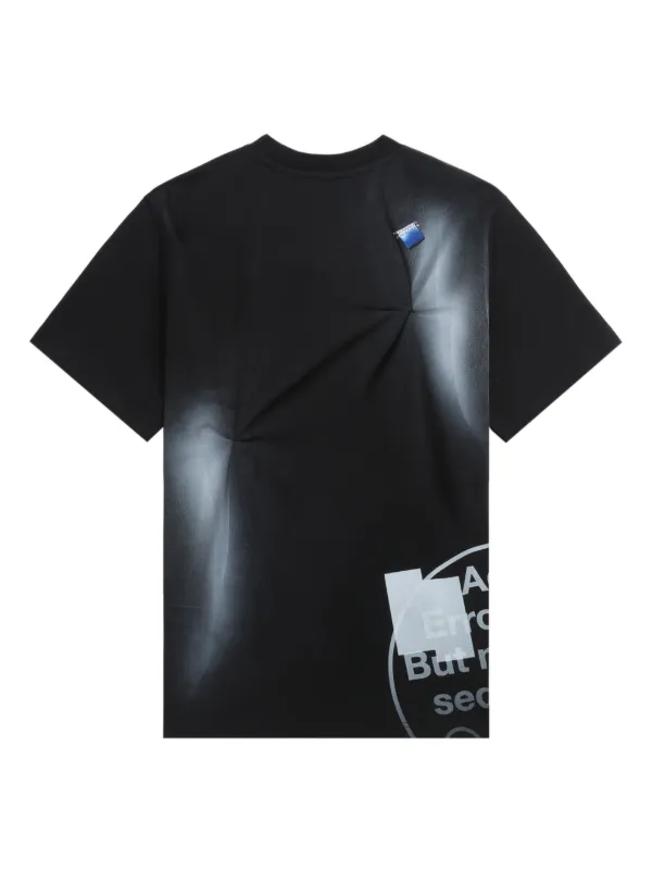 関税込 ADERERROR アーダーエラー Nowia Tシャツ 黒 Ader Error Nowia spray-paint T-shirt | Black | FARFETCH