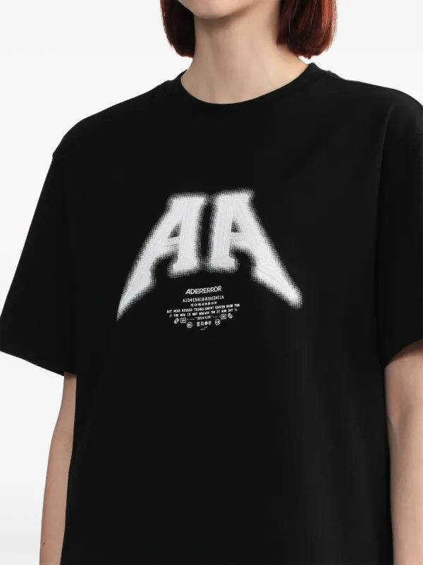 Ader Error logo-print T-shirt | Black | FARFETCH BH