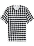Comme Des Garçons Comme Des Garçons houndstooth cotton T-shirt - Black