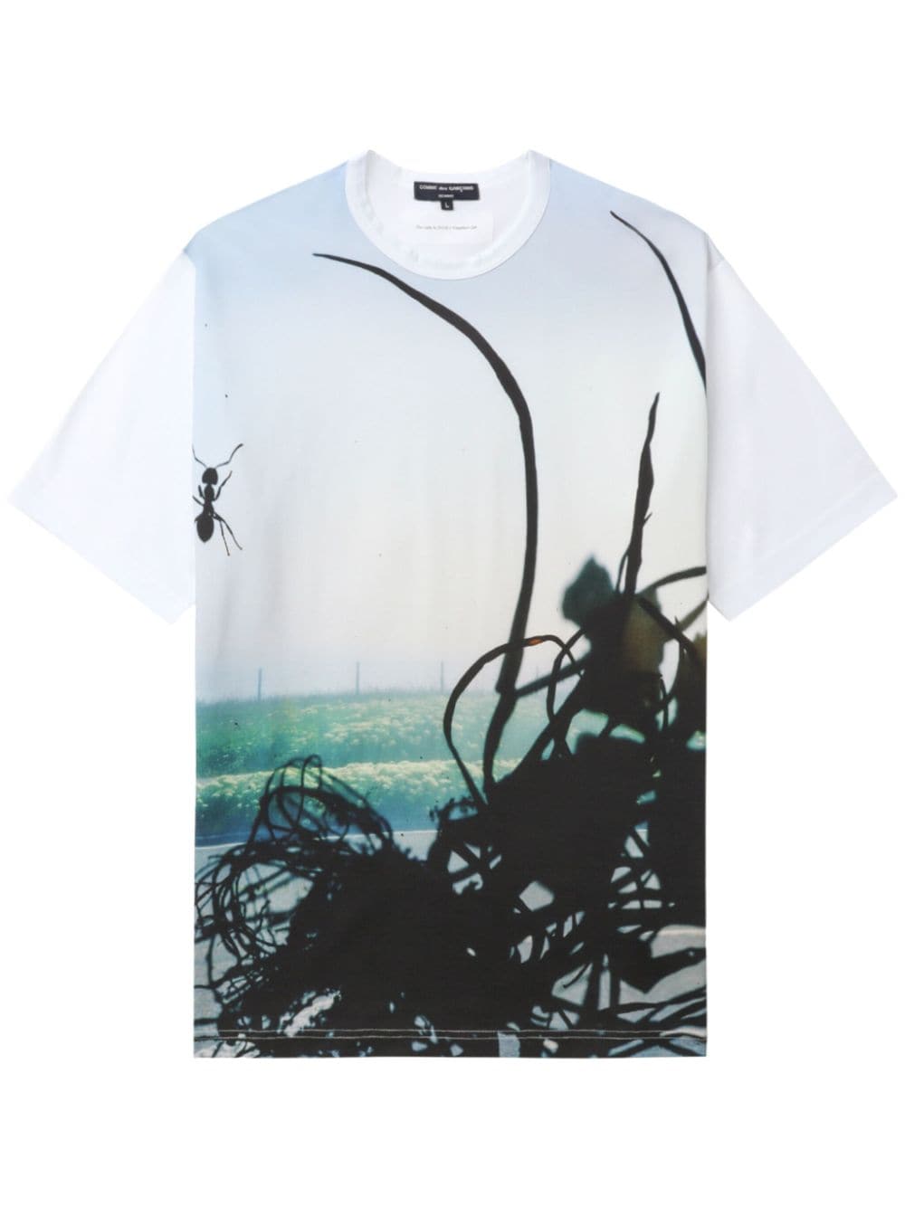 landscape-print cotton T-shirt