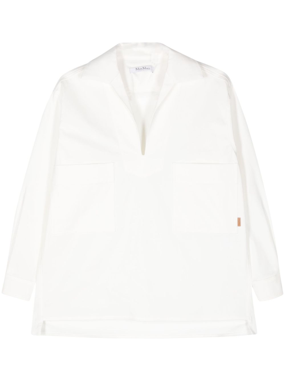 Max Mara Matassa tonal tonal stitching shirt - White