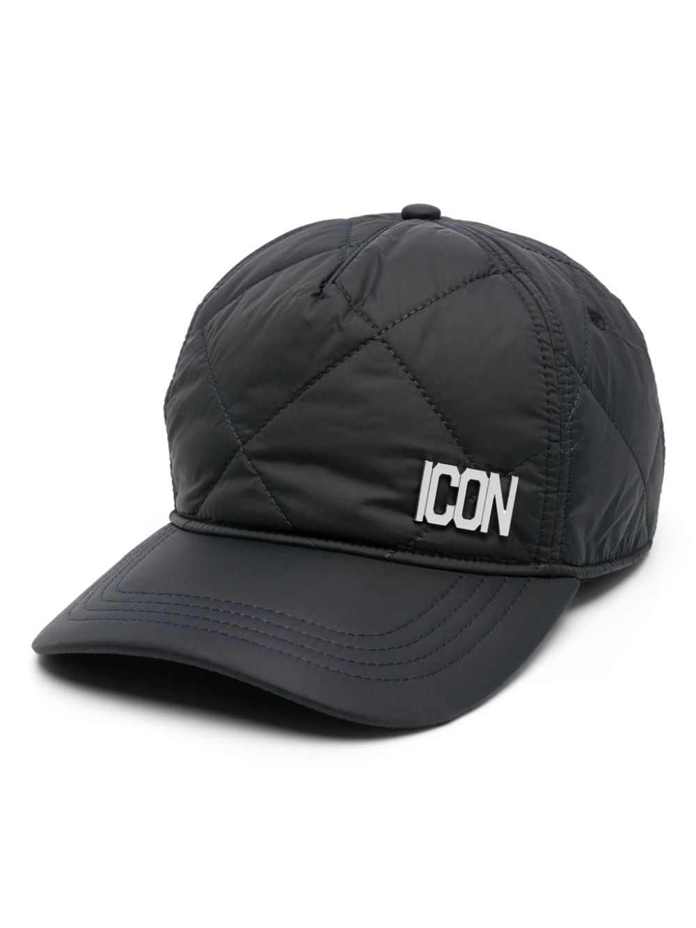 Shop Dsquared2 Icon Quilted Baseball Cap In Black