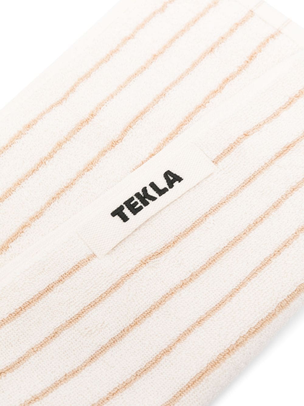 TEKLA Gestreepte handdoek (30cm x 30cm) - Beige