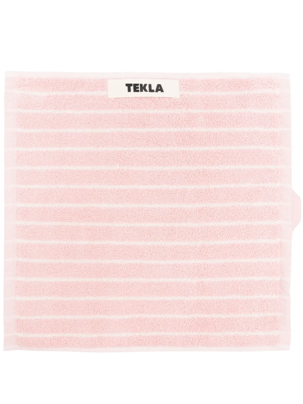 TEKLA Toalha de algodão orgânico listrada 30cmx30cm | Rosa | Image 1