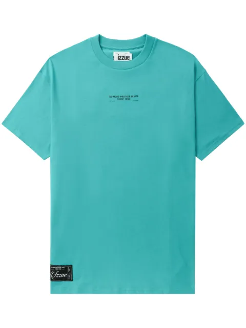 izzue slogan-print cotton T-shirt