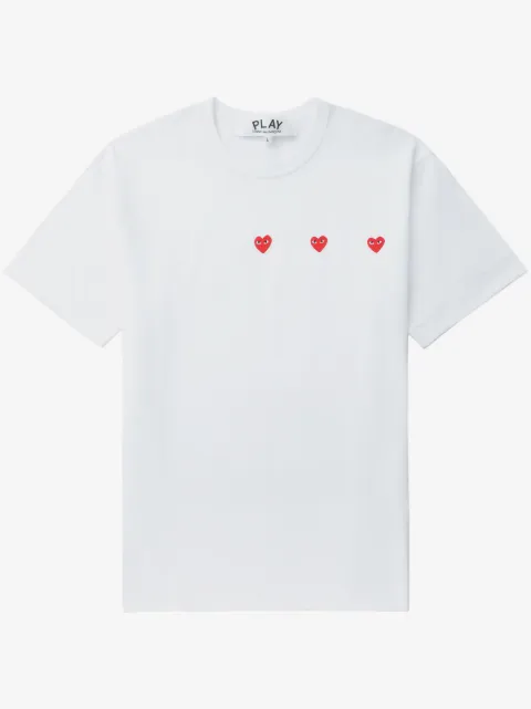 Comme Des Garçons Play Triple Hearts T-Shirt