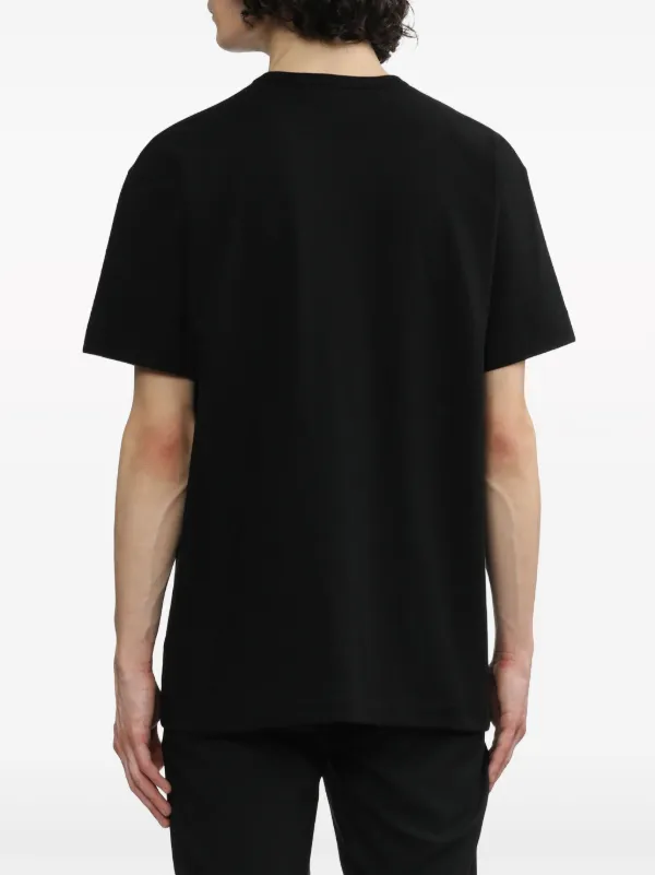 Comme Des Garçons Play Triple Hearts Cotton T-shirt | Black