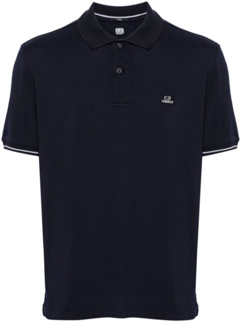 logo-patch piqué polo shirt