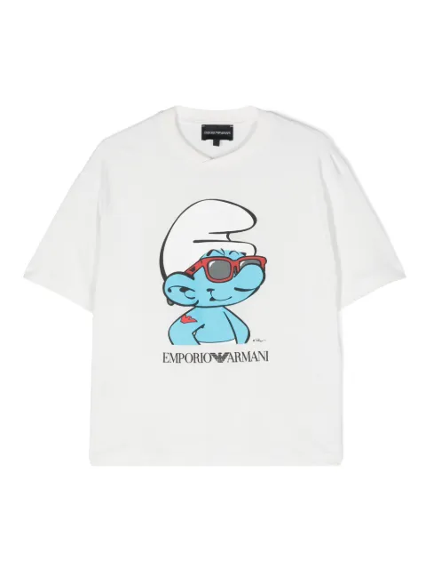 Emporio Armani Kids x Smurfs cotton T-shirt