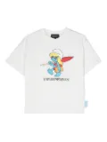 Emporio Armani Kids The Smurfs-print T-shirt - White