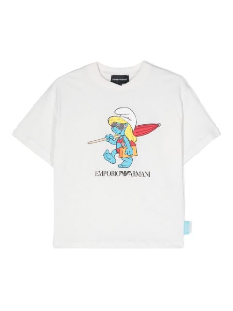 Emporio Armani Kids The Smurfs-print T-shirt