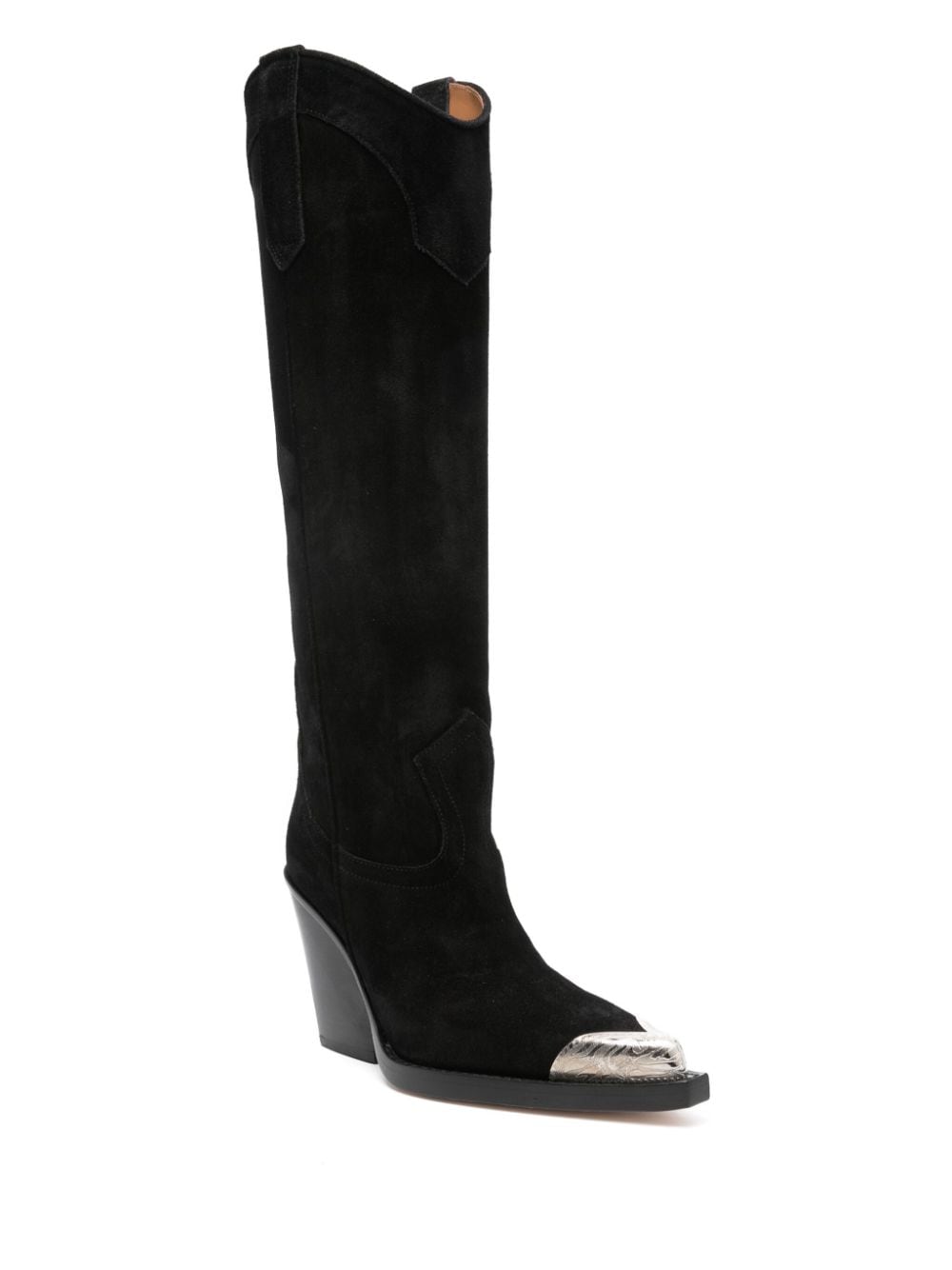 Shop Paris Texas El Dorado 100mm Suede Boots In Black