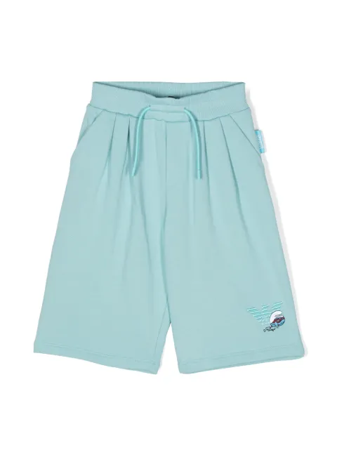 Emporio Armani Kids x Smurfs cotton shorts