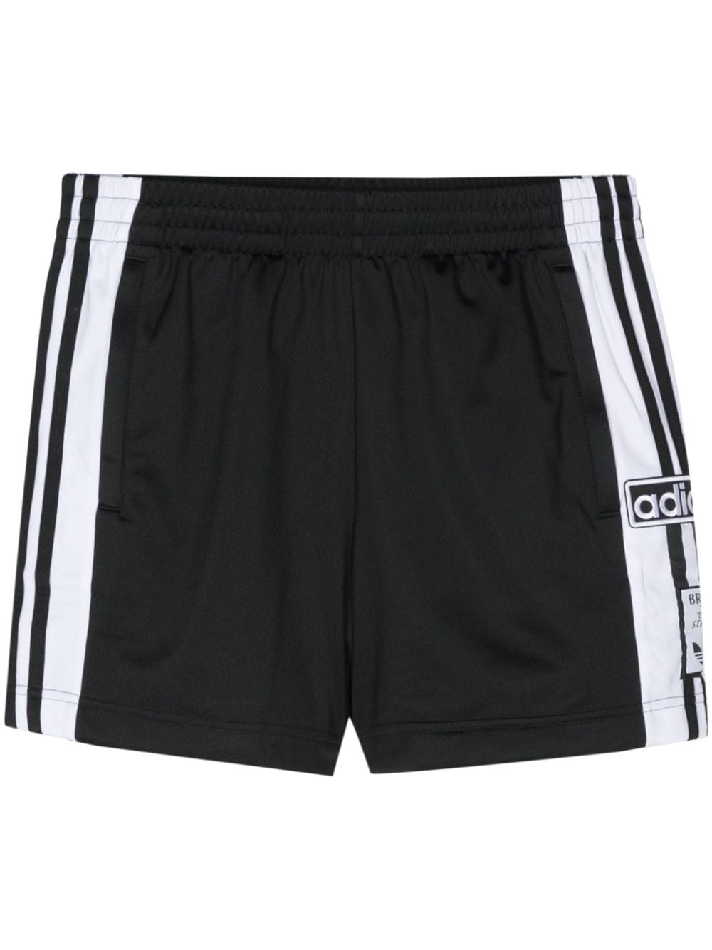 Shop Adidas Originals Adibreak Logo-patch Shorts In Black