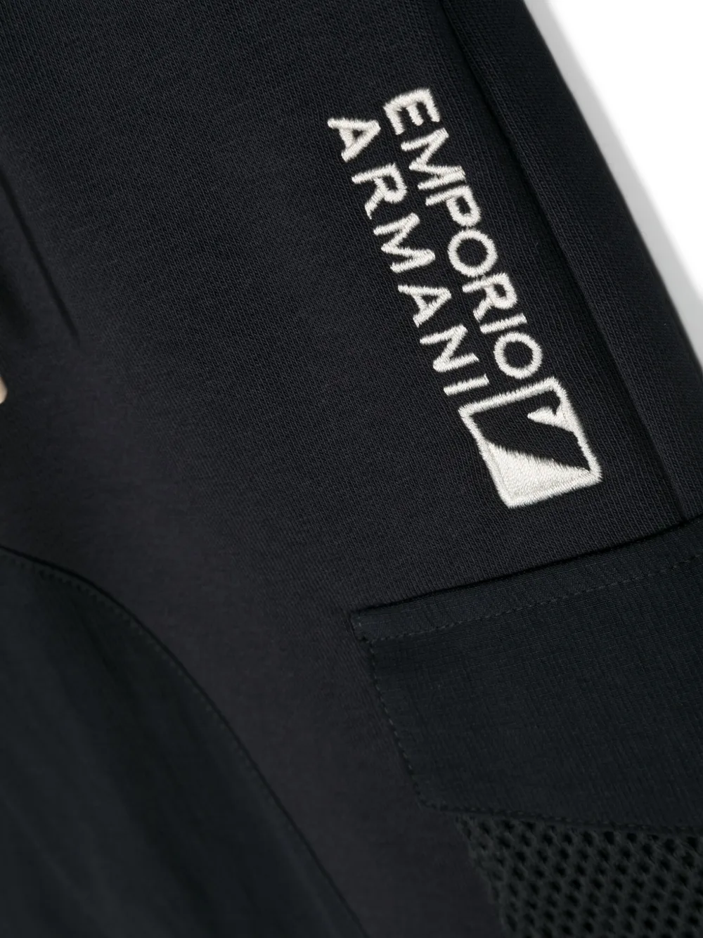 Shop Emporio Armani Logo-embroidered Shorts In Blue