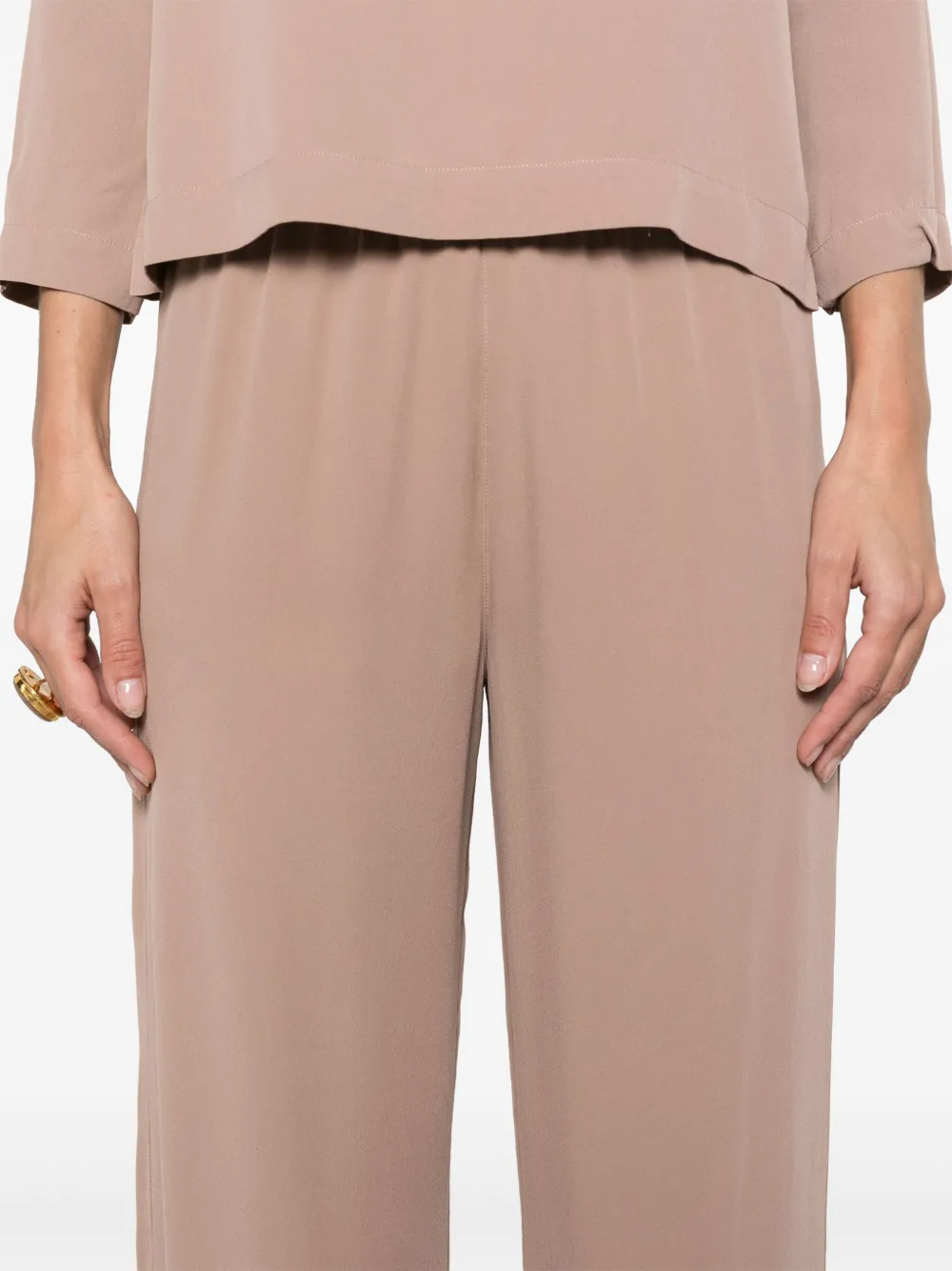 Shop Private 0204 Straight-leg Silk Trousers In Neutrals