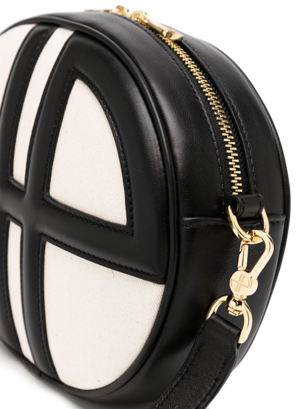 Shop Patou Le Jp Leather Crossbody Bag In Black