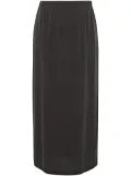 Private 0204 straight silk midi skirt - Grey