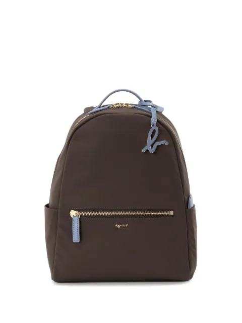 agnès b.  logo-lettering removable-pouch backpack