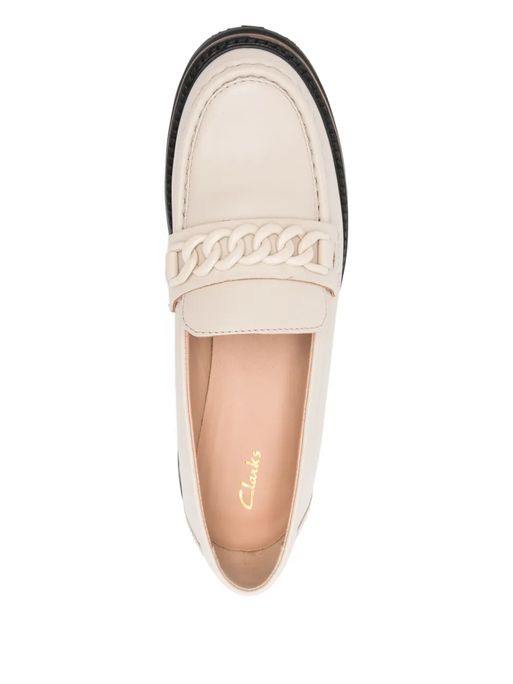 Clarks Orianna chain link-detail loafers Neutrals
