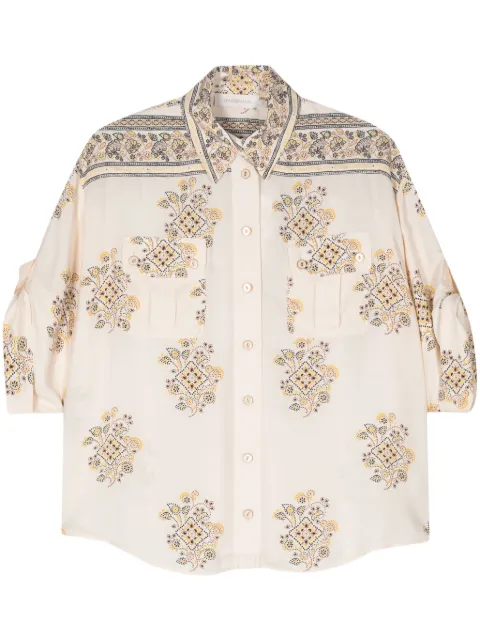 ZIMMERMANN pointillism-print safari shirt