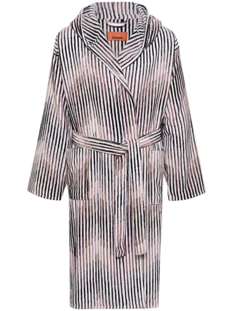 Missoni Home bata de baño con motivo en zigzag