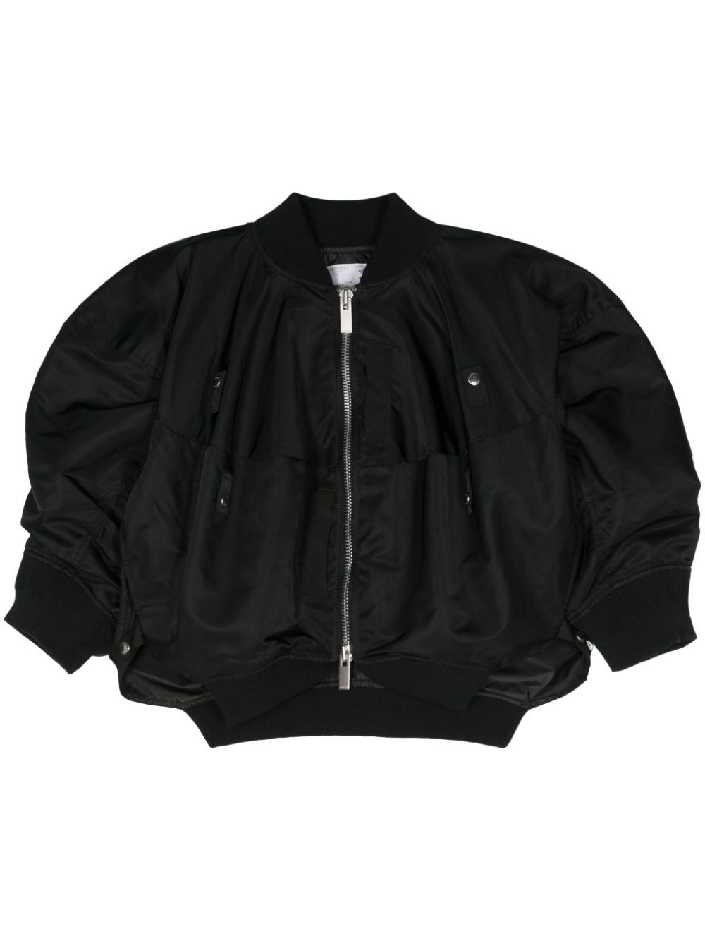 Shop Sacai Twill Bomber Jacket In 黑色