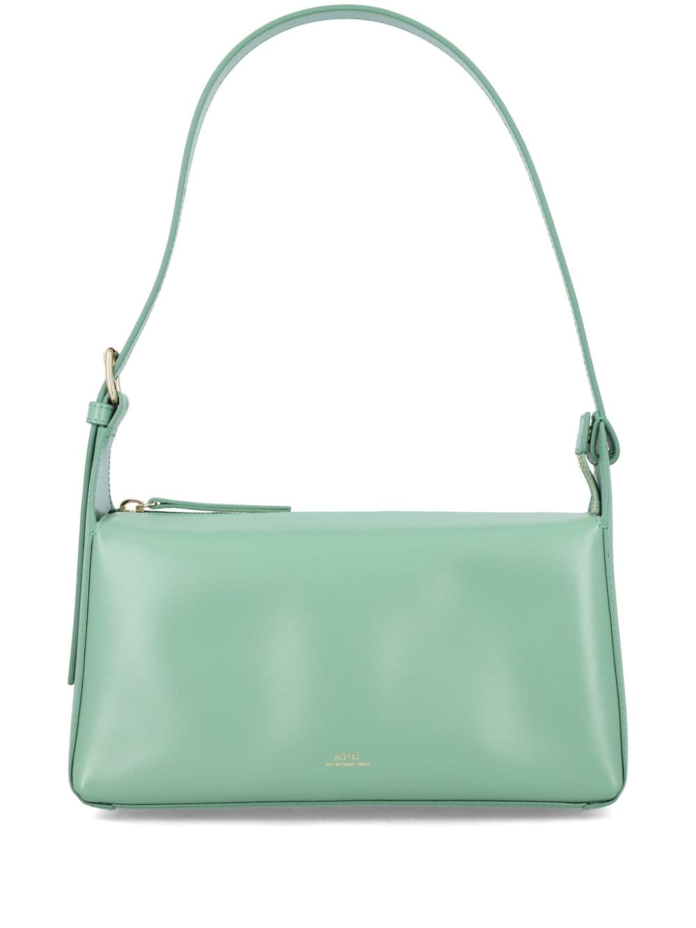 Apc Virginie Leather Shoulder Bag In Green