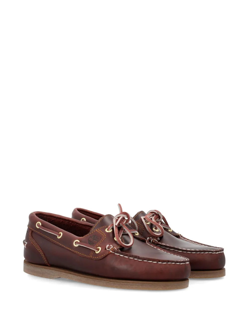 Shop Timberland Leather Boat Shoes In Brown