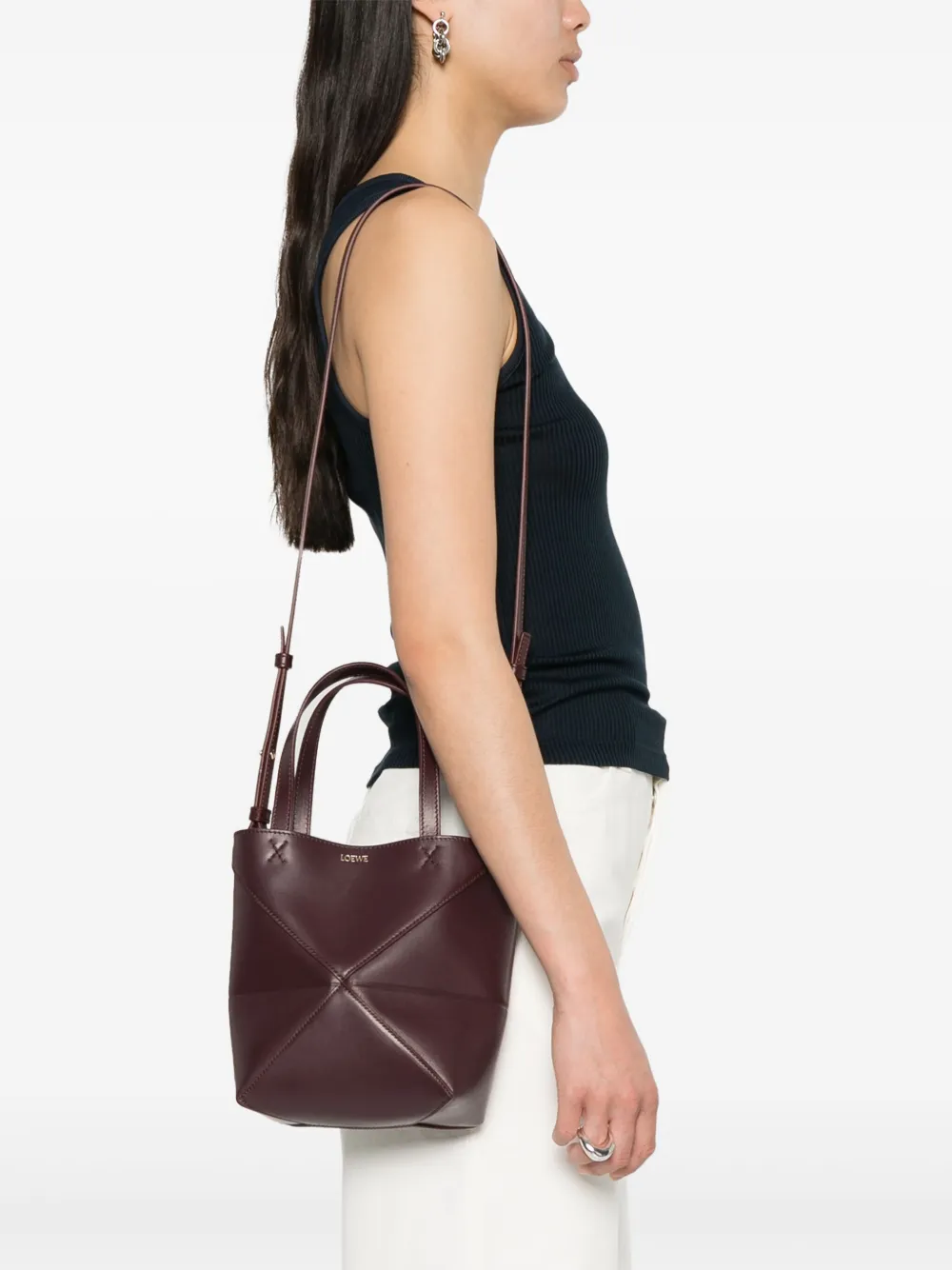LOEWE Puzzle kleine shopper - Rood