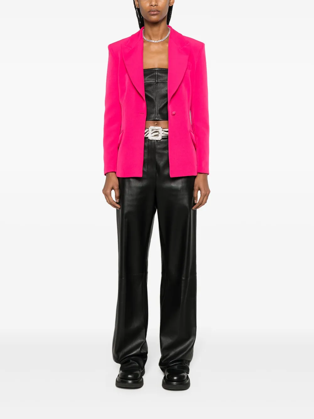 Versace Jeans Couture Blazer met barokgesp - Roze