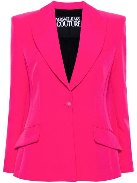 Versace Jeans Couture Baroque-buckle cady blazer