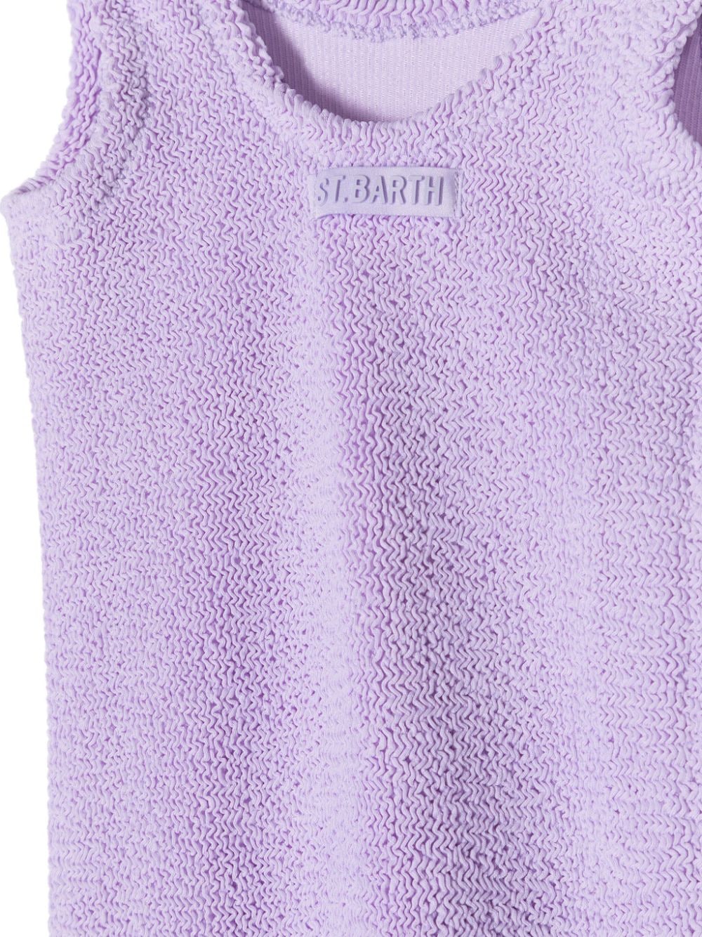 Shop Mc2 Saint Barth Taina Smock-design Dress In Purple