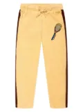 Mini Rodini embroidered-logo organic cotton trousers - Yellow