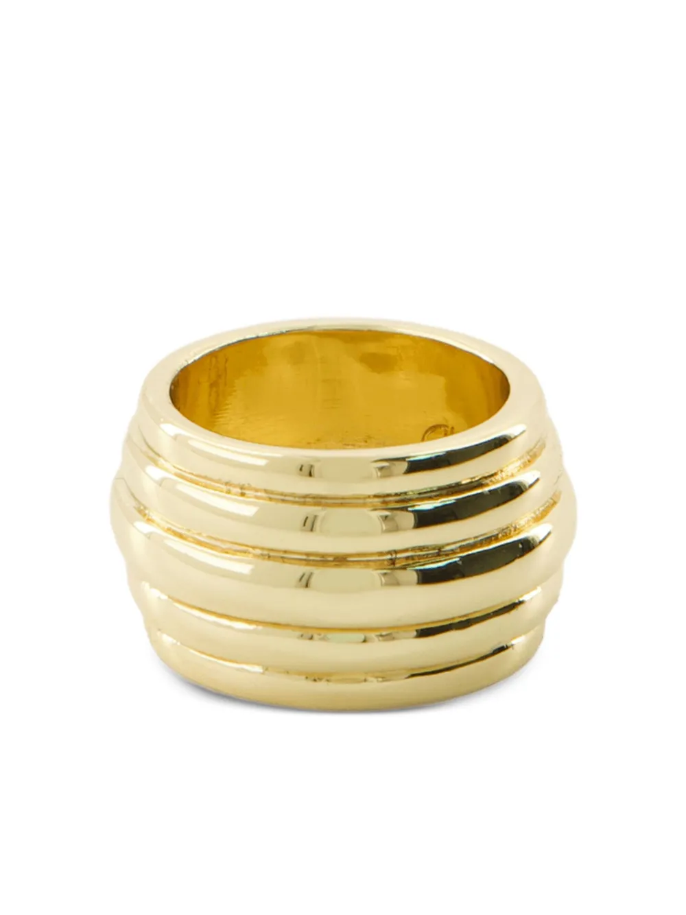 ANINE BING ribbed gold ring | Gold | Image 1
