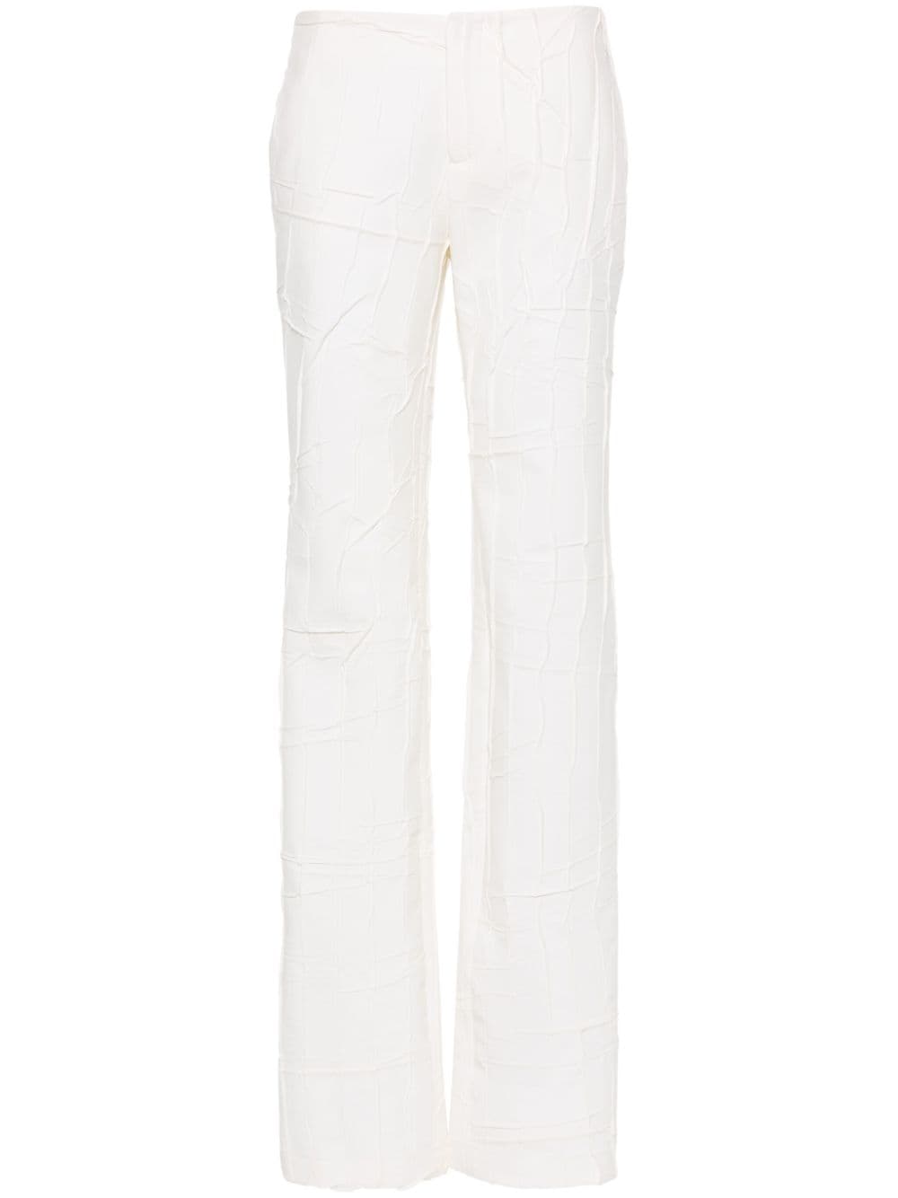 Blumarine Gekreukte straight broek Beige