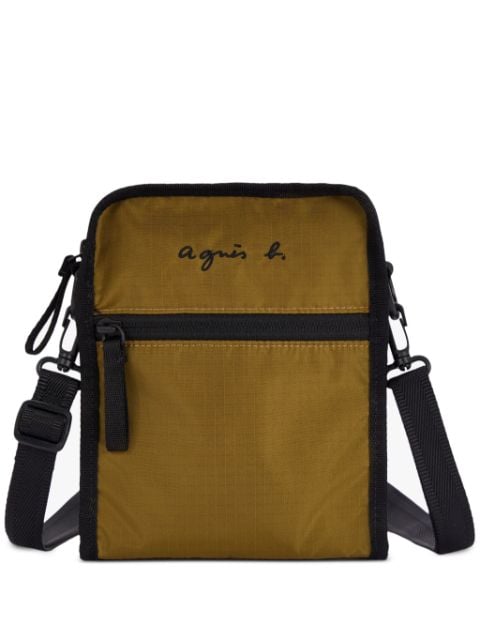agnès b.  logo-embroidered crossbody bag