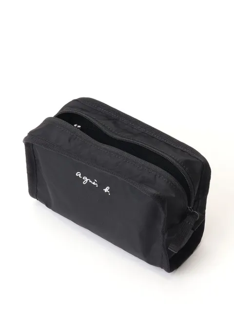 agnès b. logo-embroidered zip pouch P094VNT2 - 3