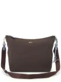 agnès b. logo-lettering two-tone crossbody bag - Brown