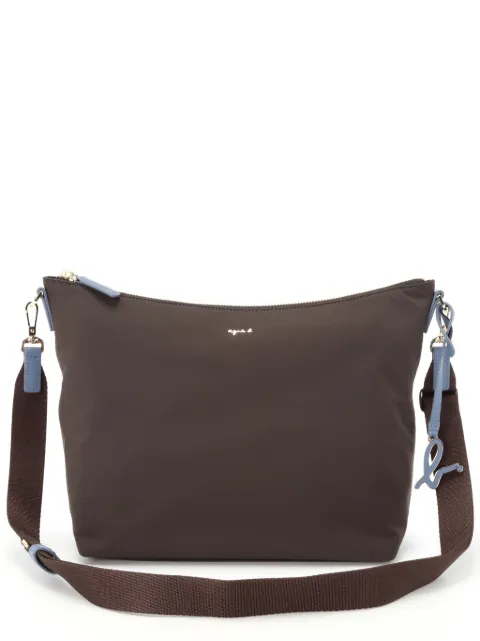 agnès b. logo-lettering two-tone crossbody bag O850VNS1 - 0