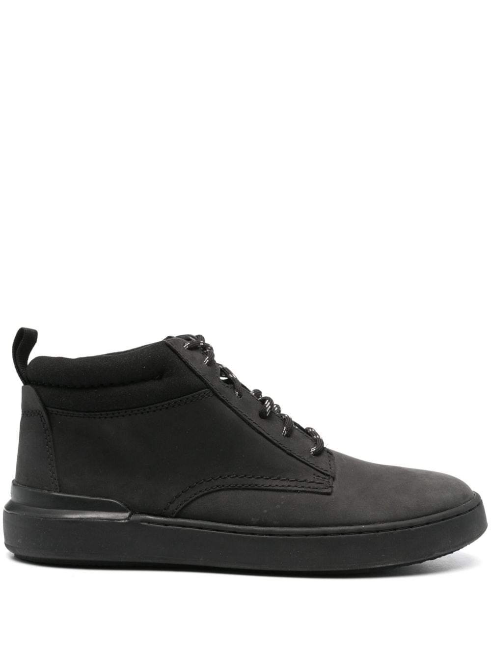 Clarks Courtlite Mid Leather Boots In Black