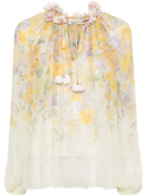 ZIMMERMANN Harmony Billow floral-print blouse