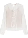 TWINSET bead-embellished lace blouse - White