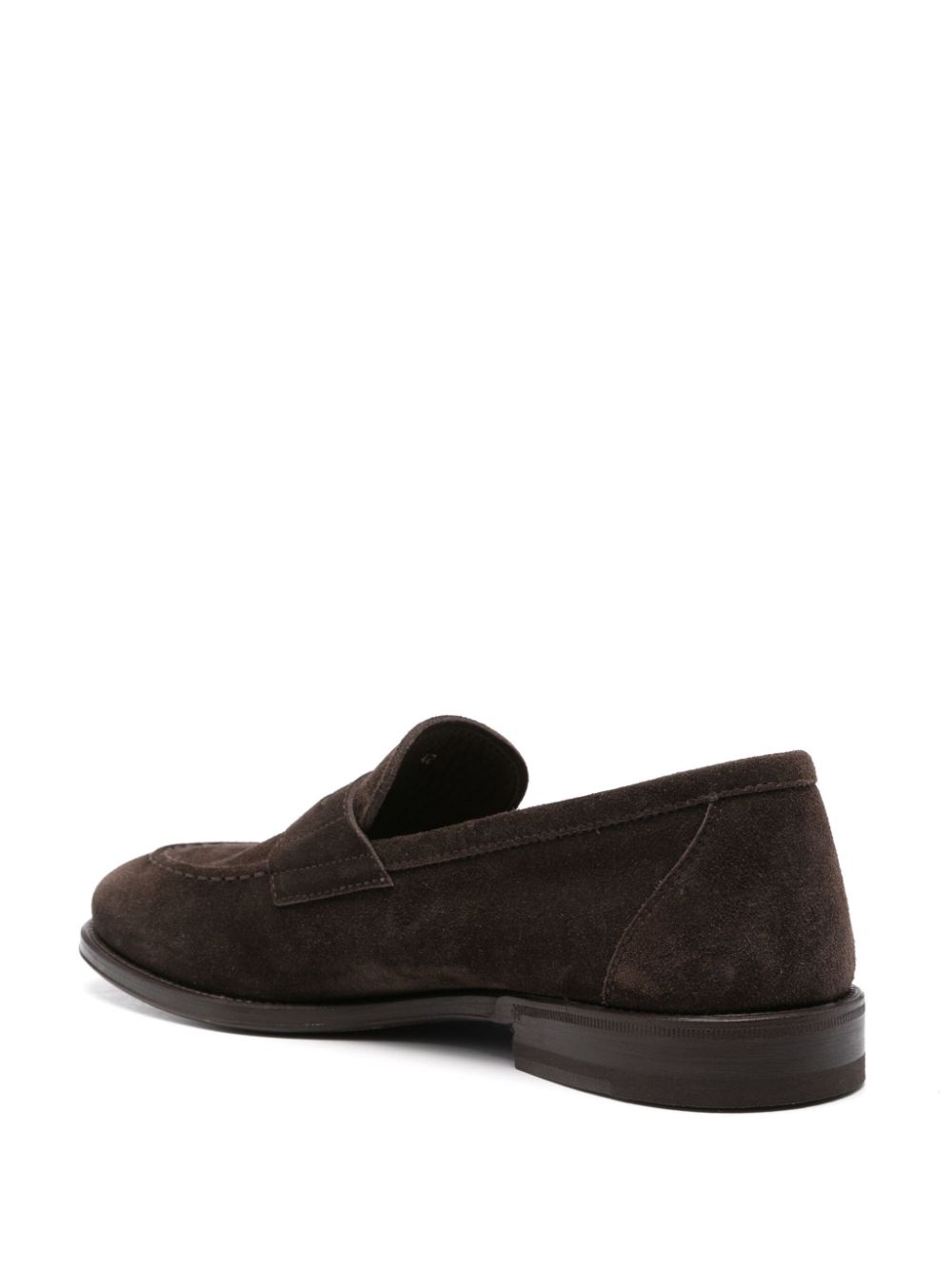 Henderson Baracco penny-slot suede loafers Brown