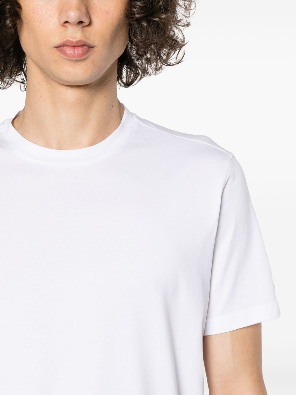 Shop Cruciani Cotton-blend T-shirt In White