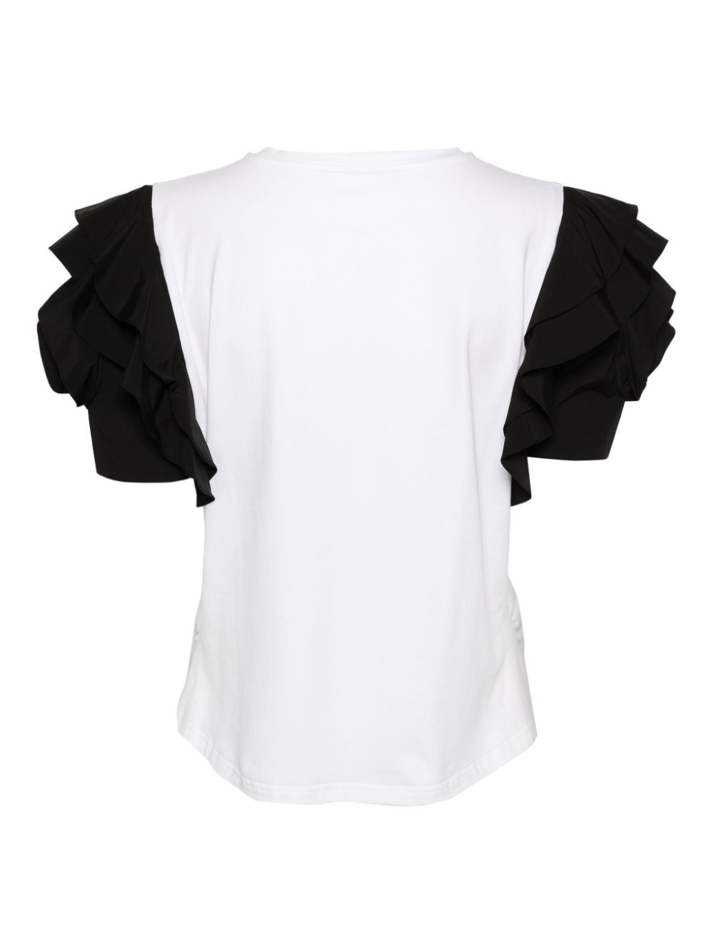 Shop Edward Achour Paris Contrasting-sleeve Colourblock T-shirt In White