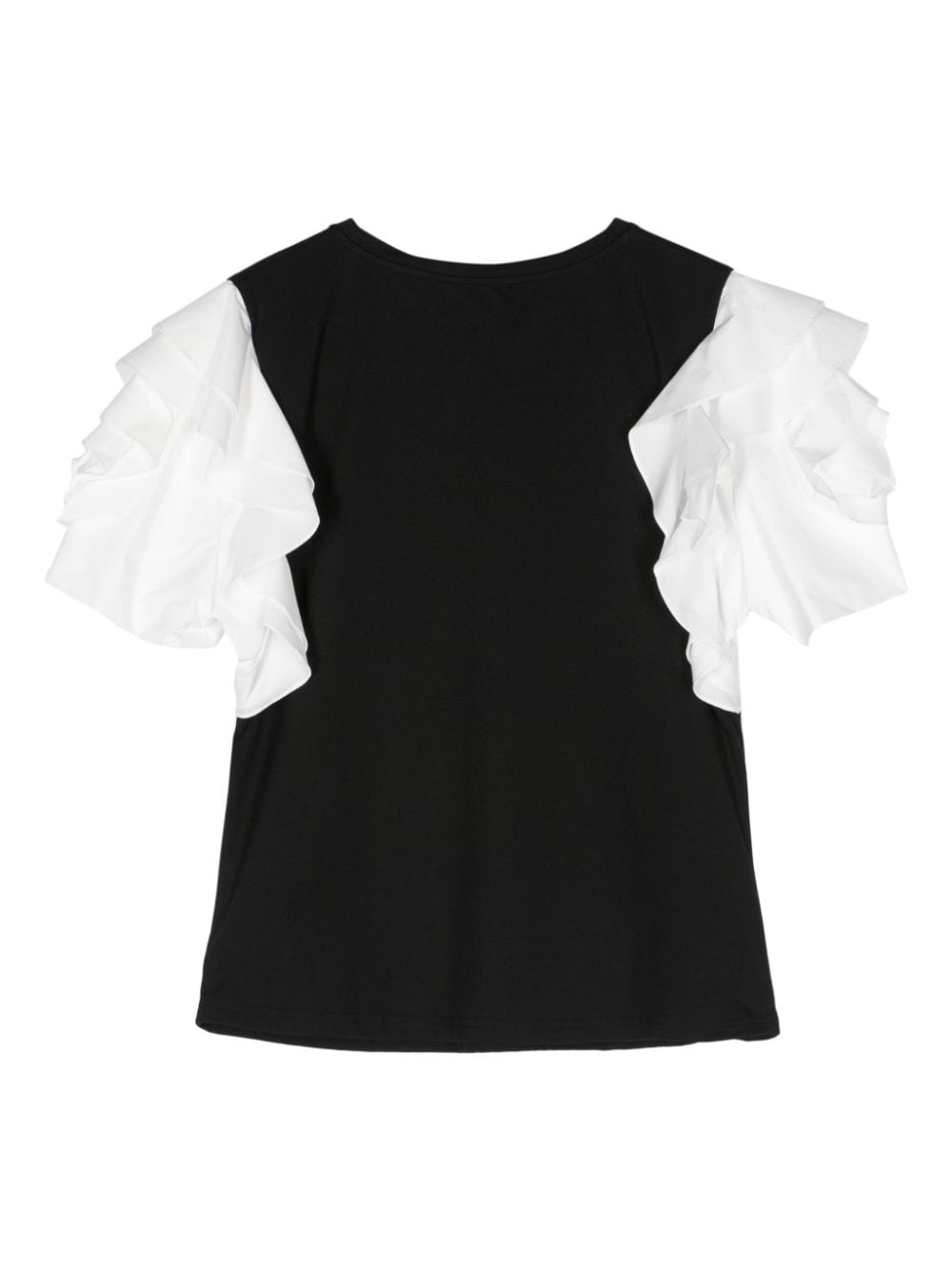 Shop Edward Achour Paris Ruffled Short-sleeves T-shirt In Black