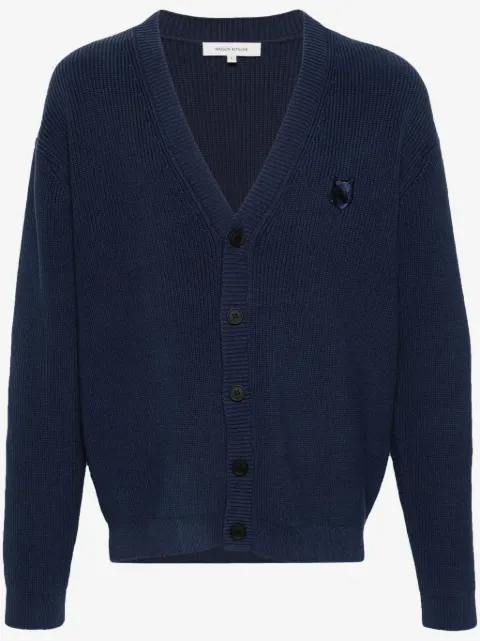 Maison Kitsuné cárdigan con parche Fox Head