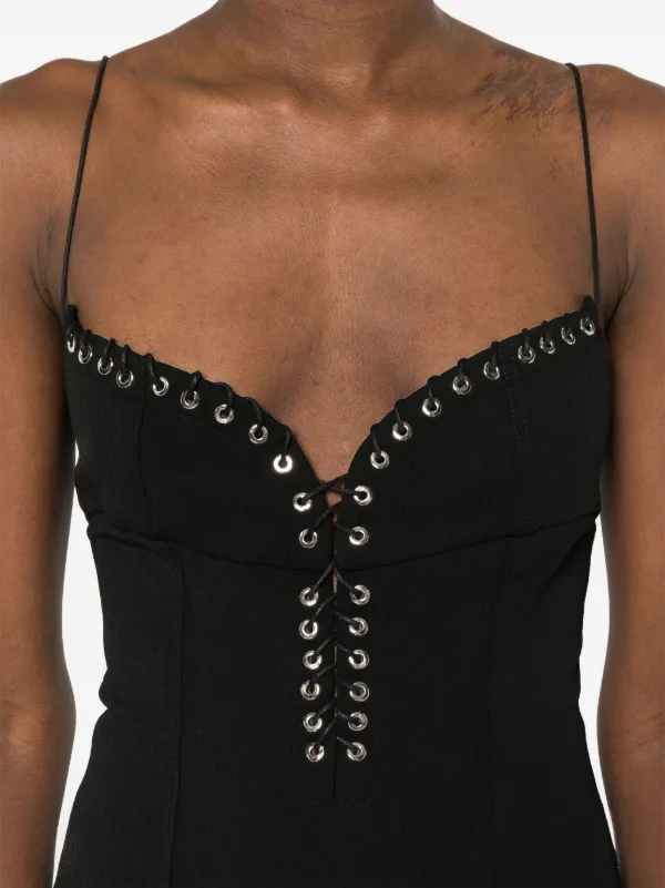 Ludovic De Saint Sernin Cleavage Crepe Maxi Dress Black FARFETCH PH